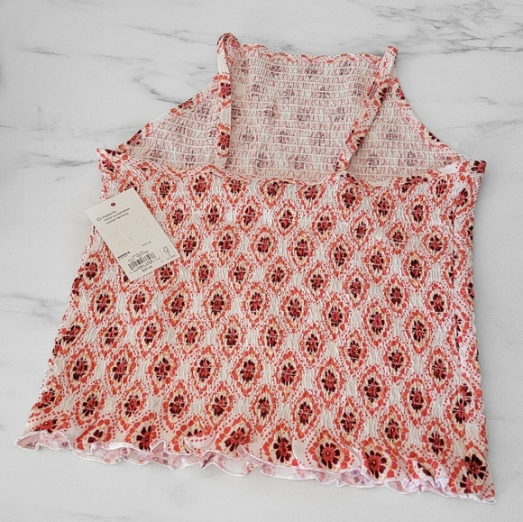 SO Pink and White Patterned Tank Top Size XS - Picture 2 of 6